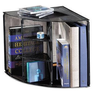 Rolodex 62630 Shelf,corner,mesh,bk