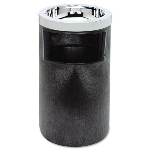 Rubbermaid FG258600BLA Urn,smoking,washtray,bk