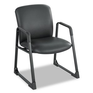 Safco SAF 3492BV Safco Uber Big And Tall Guest Chair - Black Vinyl, Fo