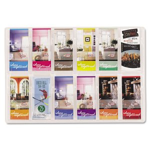 Safco SAF 5606CL Safco Magazinepamphlet Plastic Display Rack - 12 Pock