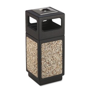 Safco SAF 9473NC Safco Plasticstone Aggregate Receptacles - 38 Gal Cap