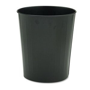 Safco SAF 9604BL Safco Fire-safe Steel Round Wastebasket - 6 Gal Capac