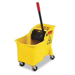 Rubbermaid RCP 738000YL Commercial 31 Quart Mop Bucket Combination - 3