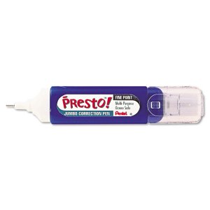 Pentel PEN ZL31W Presto! Jumbo Correction Pen - Metal Tip Applicator -