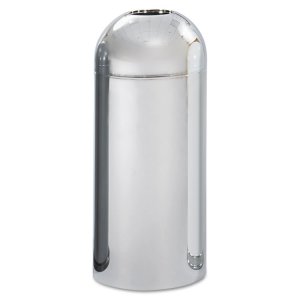 Safco SAF 9639BL Safco Open Top Dome Waste Receptacle - 15 Gal Capacit