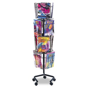 Safco SAF 4139CH Safco Rotary Literature Display Rack - 16 Compartment