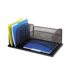 Safco SAF 3254WH Safco Onyx 3 Tray3 Upright Section Desk Organizer - 8