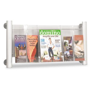 Safco SAF 4133SL Safco Elegant Luxe Magazine Wall Rack - 3 X Magazine,