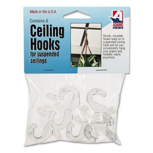 Adams 1900-99-3241 Hook,ceiling,6pk,clr