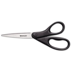 Acme ACM 41511 Westcott Office Design Burgundy Rustproof Scissors - 3.