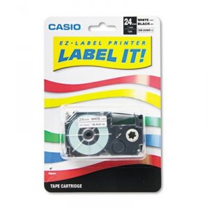 Casio XR24WE 1pk Label Printer Tape 24mm