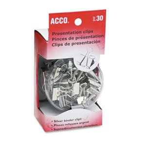 Acco ACC 71138 Acco Smooth Finish Presentation Clips - 110 Sheet Capac