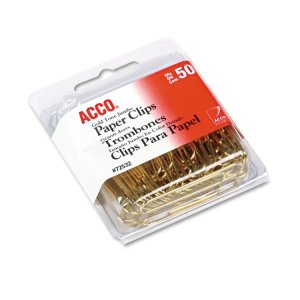 Acco ACC 72532 Acco Paper Clips - Jumbo - 20 Sheet Capacity - Long Las