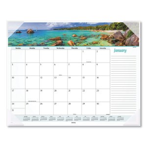 At-a-glance 89803 Desk Pad,seascape 17x22