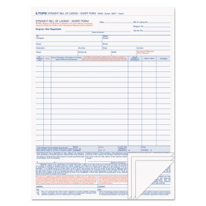 Tops TOP 3847 Tops Bill-of-lading Snap Off 4-part Form Sets - 4 Partca