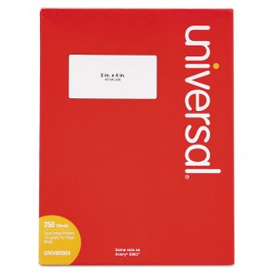 Universal UNV80101 Label,dt,1x2-58,750,wh