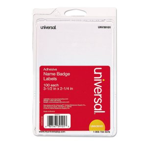 Universal UNV39115 Badge,name,plain,rd Brdr