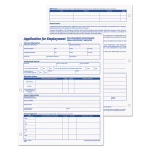 Tops TOP 32851 Tops Employment Application Forms - 50 Sheet(s) - Gumme