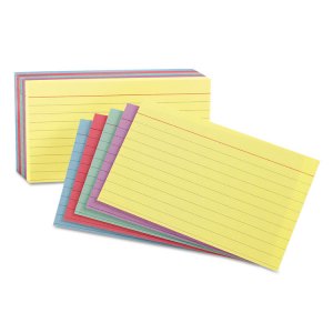 Tops OXF 7420CAN Oxford Colored Blank Index Cards - 100 Sheets - Plain