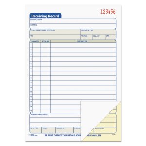 Tops TOP 46260 Tops Carbonless Receiving Record Forms - 3 Partcarbonle