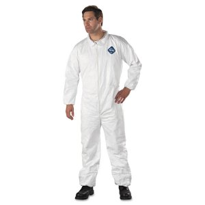 E.i. TY125SWHLG002500 Coverall,tyvek Zip Ft Lrg