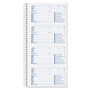 Tops TOP 4003 Tops Carbonless Phone Message Book - Double Sided Sheet 