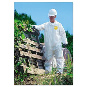 E.i. NG120SWHLG002500 Coverall,zip Frt,lge