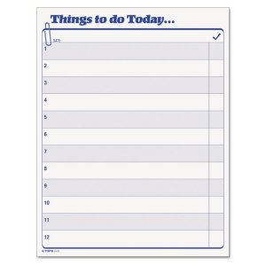 Tops TOP 2170 Tops Things To Do Today Pad - 100 Sheet(s) - 11 X 8.50 S