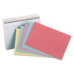 Tops OXF 40285 Oxford Spiral-bound 3 X 5 Index Cards - 3 X 5 - Assorte