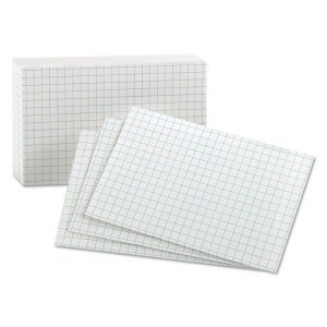 Tops OXF 02035 Card,grid Index 3x5,wht