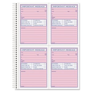 Tops TOP 4009 Tops 4cpp Important Phone Message Book - 400 Sheet(s) - 