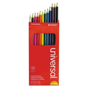 Universal UNV55324 Pencil,colored,24pk,ast