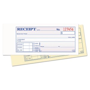 Tops TOP 46816 Tops Moneyrent Receipt Book - 2 Partcarbonless Copy - 2