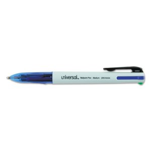 Universal UNV44444 Pen,ballpt,4col,3pk,ast