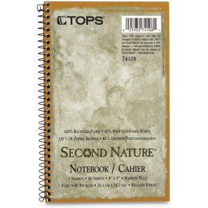 Tops TOP 74135 Tops Second Nature Narrow Ruled Notebooks - 50 Sheets -