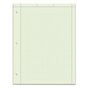 Tops TOP 35502 Tops Green Tint Engineering Computation Pad - Letter - 