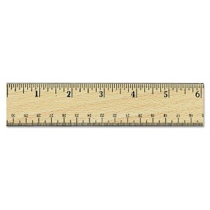 Universal UNV59024 Ruler,6,wood,2pk