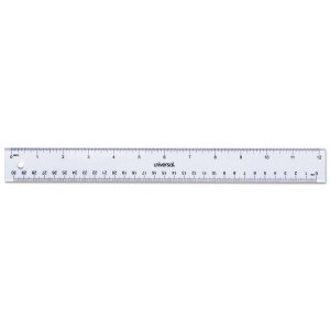 Universal UNV59022 Ruler,acrylic,clr,12