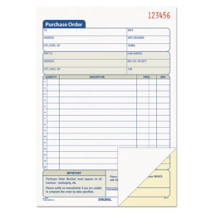 Tops TOP 46140 Tops Carbonless 2-part Purchase Order Books - 50 Sheet(