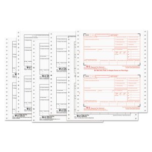 Tops TOP 2206C Tops Carbonless Standard W-2 Tax Forms - 6 Partcarbonle