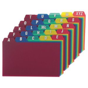 Tops OXF 73154 Oxford A-z Poly Filing Index Cards - Printed Tab(s) - C