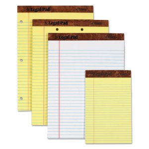 Tops TOP 7573 Tops Wide - Ruled Perforated Legal Pad - Legal - 50 Shee