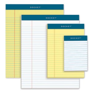 Tops TOP 63400 Tops Docket Letr-trim Legal Rule Canary Legal Pads - 50