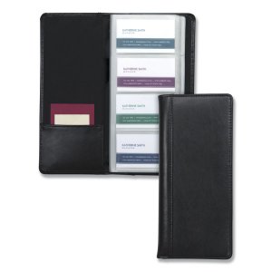 Samsill SAM 81240 Regal Leather Business Card Holders - 96 Capacity - 