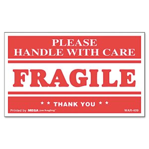 Universal UNV308383 Label,3x5 Fragile Hwc,rd