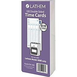 Lathem LTHE16-100 Card,time,f1600e,wh