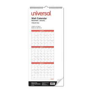 Universal 71003 Calendar,3,month,ast