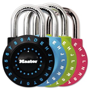 Master 1590D Master Lock  Set Your Own Combination Lock, Assorted Colo