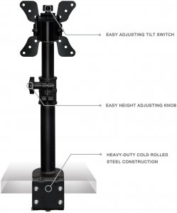 Relaunch MI-390 Mount-it Computer Monitor Pole Mount