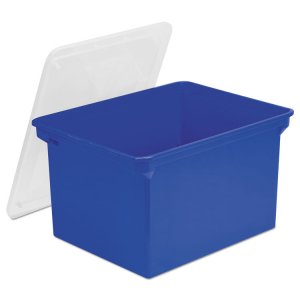 Storex STX 61554U04C Locking Lid Tote Storage Box - External Dimension